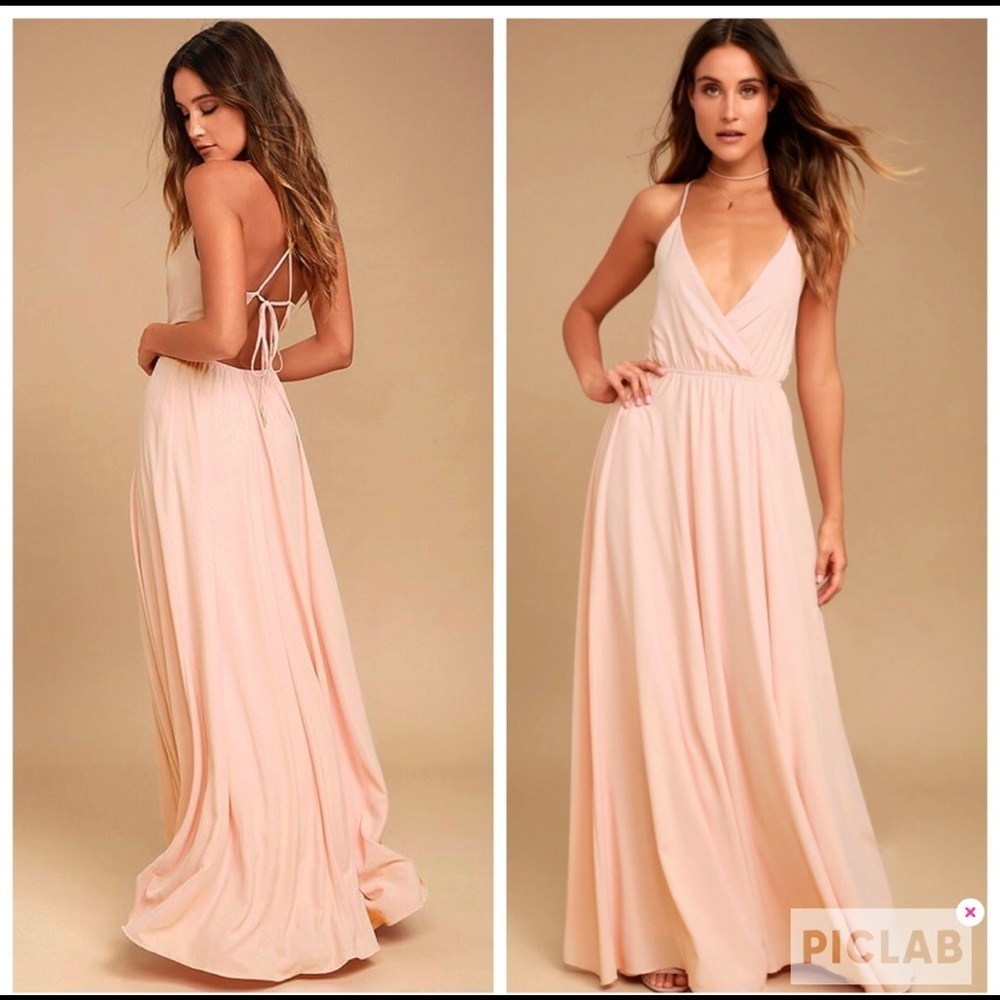 Lulu's Blush Maxi Dress